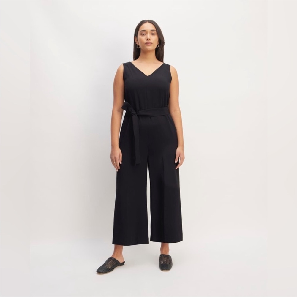 Everlane The Japenese Go Weave Belted Jumpsuit / Black / SZ 2